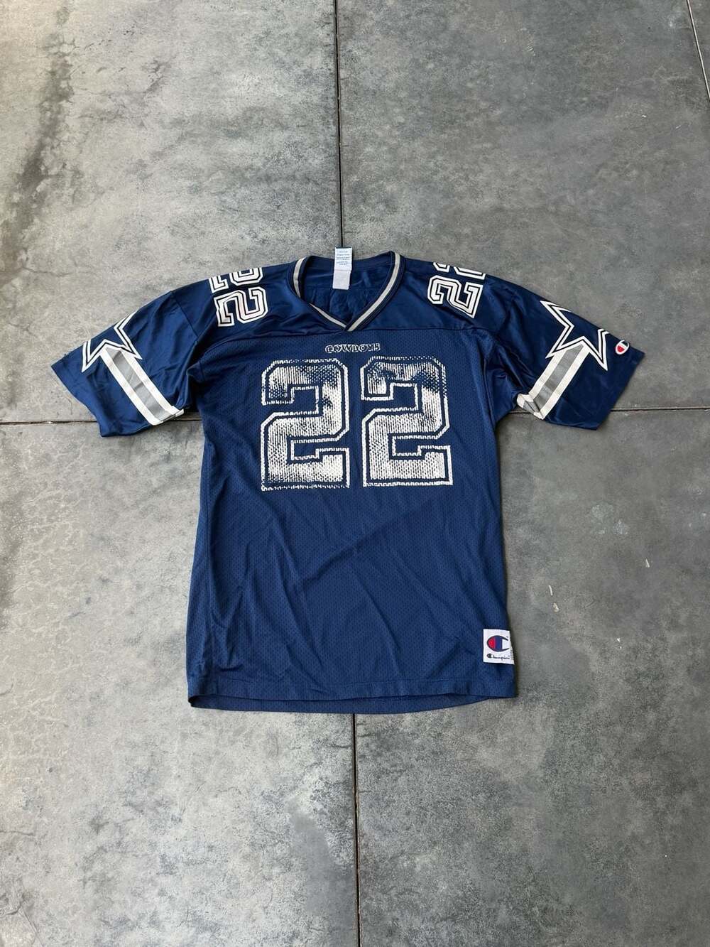 Champion Dallas Cowboys Emmitt Smith 22 Jersey Size 44 Blue NFL
